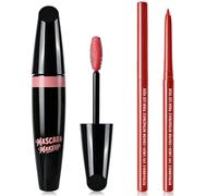 KYDA 5D Mascara and Eyeliner Gel Set, Colored Mascara for Women-Pink
