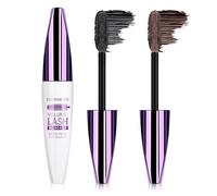 KYDA 5D Mascara Lash, Waterproof Thick Fiber Mascara, No Clumping and Lengthening Charming Lashes, No Smudge Lashes Mascara for Girl, Eye Makeup - Black+Brown