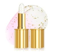 KYDA Color Changing Lipstick with Gold Flakes, Changes from Clear to Sheer Pink, Moisturizing Tinted Lip Balm, Deep Nourishment, PH Changing Lipstick, Glossy Shine Lip Stain