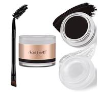 KYDA Dark Brown Eyebrow Gel and Brow Styling Wax Set, 2-in-1 Tinted Eyebrow Makeup Gift Kit with Dual-Ended Brush, Professional Waterproof Smudge Proof Eyes Brow Pomade & Styling Duo-03