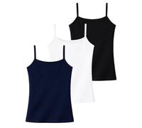 KYDA KIDS® Girl's Cotton Inner Camisoles | Undershirt Vest with Regular Strap | Soft & Stretchy Slips -(Pack of 3), Combo 2, 15-16 Years