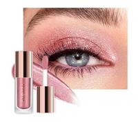 KYDA Liquid Glitter Eyeshadow, High Pigment Rose Gold Metallic Glittery Eyeshadow, Soft Lightweight Creamy Formula, One-Swipe Coverage, Long-wearing Crease-Resistant Eyes Glitter Makeup, 0.25oz