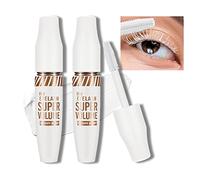 KYDA White Mascara Lash Primer, Waterproof Thick Fiber Mascara, Volumizing and Lengthening Charming Lashes, Care Lash primer, No Clumping, for Girl, Eye Makeup.