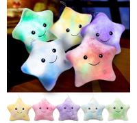 Kyduu Cuddly LED Cushion, LED Star Pillows, Light up pillow cushion, Star toy, Sensory toys for autism, Glo pals, Glow pals, Glowing Luminous Light Up Soft Flashing Light Cushions(Multicolored Purple)