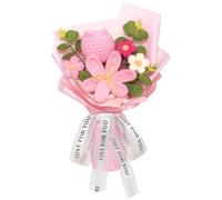 KYEDGC 1 Pcs Crochet Flower Bouquet, Knitted Flowers, Handmade Knitted Tulip Arrangement, Crochet Flowers for Home Decor, Gift for Women, Moms, Teachers, Loved Ones