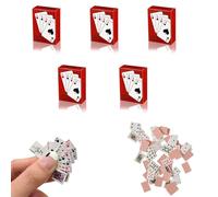 KYEDGC 5Pcs Mini Playing Cards, Novelty Playing Cards, Portable Deck of Cards Miniature Traveling Card Set for Long Trips Family Vacations and Gift Baskets Car Rides Everyday Play Party Gifts &Prizes