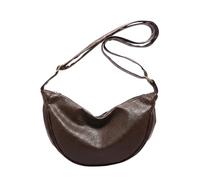 KYEDGC Brown Bag, Brown Crescent Bag for Women Crossbody, Versatile Shoulder Bag for Commuting and Shopping, Adjustable Strap Design, Practical Storage Solution for Urban Professionals