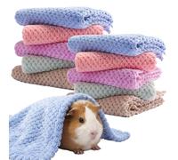 KYEDGC Guinea Pig Blanket, 10-Piece Fleece Mat Set, Soft Cage Liner for Small Pets, Reusable Bedding for Guinea Pigs and Rabbits, Absorbent and Washable Pet Blankets for Daily Use and Travel Comfort