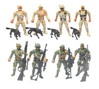 KYEDGC Toy Soldiers Figures, 16 Piece Army Men Set with Movable Action Figures, Military Toys for Role Play and Collection, Includes Soldiers, Dogs and Weapons
