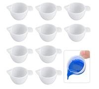 KyeeaDIY 10Pcs Silicone Mold Cup Dispenser, Small Silicone Cups, Mini Resin Measuring Cups for Epoxy Casting Color Modulation Tools for Resin Mixing, Molds, Jewelry Making, Waxing (Color Mixing Cups)