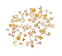 KyeeaDIY 200pcs Bulk Bow Rose Flower Nail Charms and Gems, 3D Cute Heart Moon Bear for Nail Rhinestones Kit, Alphabet Butterfly Flatback Rhinestones Jewels Crystals for Craft