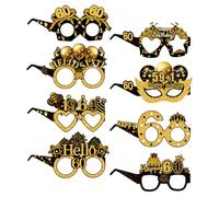 KyeeaDIY 24PCS 60th Birthday Party Glasses Paper Glasses Party Props Themed Events Glasses Fashionable Funny Eyewear for Kids and Adults Birthday Accessories Party Decorations (60 years old)