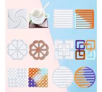 KyeeaDIY 6Pcs Irregular Coaster Resin Molds for Epoxy DIY - Silicone Mold for Creative Hollow Coaster, Crystal Casting Agate Tray Moulds for Cup Mat Art Decor