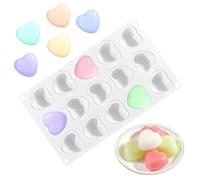KyeeaDIY Ice Cube Trays Mould Heart Chocolate Silicone Mold Love Fondant Mold Silicone Candy Mould for Cake Decoration Heart Shape Resin for Wedding Holiday Valentine's Day (Love Mold)