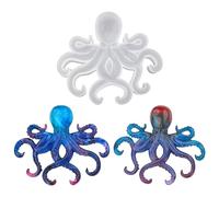 KyeeaDIY Ocean Animal Epoxy Resin Mold 3D Handmade Crystal Casting Vivid Mould Casting Resin for Octopus DIY Art Cabinets Decor Silicon Coating Easy Cast Crafts Home Decoration