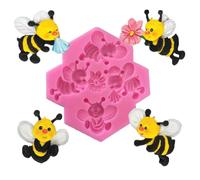 KyeeaDIY Silicone Bumble Bee Mold - 3D Epoxy Resin Molds for Jewelry Making, Keychain, Cake Decorations, Fondant & DIY Crafts | Reusable Bees Casting Mould for Home Ornaments & Décor