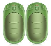 KYENRAK 2-Pack Hand Warmers Rechargeable 5000mAh, Portable Pocket Warmer Electric Rechargeable, Hot Hand Warmer Suitable for Outdoor Sports, Camping, hunting, golf (Green, Normal)