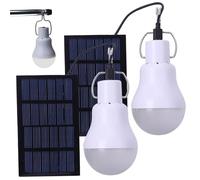 KYEQATY 2Pcs Solar Light Bulb, Portable Rechargeable Camping Light Outdoor Ideal for Hiking Fishing Tent Indoor Shed Chicken Coop