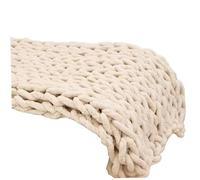 KYEQATY Chunky Knit Blanket 20x20 Inch Large Soft Chenille Chunky Blanket Warm Thick Crochet Blanket Reusable Knitted Throw Blanket for Home Office Home Accessory