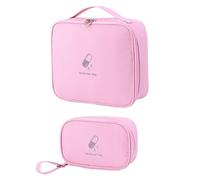 KYEQATY First Aid Bag Empty Travel Emergency Bag Pills Pocket for Outdoor Hiking Camping Travel Work 2 Pcs Rose
