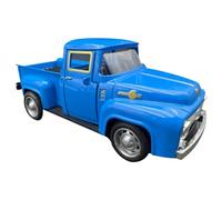 KYEQATY Little Blue Truck Toy Retro Door Openable Blue Truck Decor Alloy Mini Toy Pickup Truck Portable Vintage Christmas Decor for Dollhouse Office Desk Style 1 Home Decoration