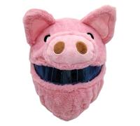 KYEQATY Motorcycle Helmet Covers, Halloween Faced Pig Plush Helmet Cover Motorcycle, Decorative Funny Cute Cartoon No Blocking Vision Cover, Only