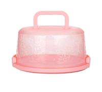 KYEQATY Portable Cake Box Carrier Handle Container Pie Storage Cupcake Round Transporting Lid Clip Lock Home Decoration