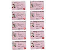 KYEQATY Santa Claus Flying License Christmas Lost Flying Driving Licence for Xmas Ornament 10PCS Style6 Home Kitchen Office Accessory