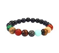KYEQATY Solar System Bracelet Eight Planets Bracelet Natural Stone Pearl Bracelet for Men Women Jewellery, Crystal Stone, No Gemstone, Crystal Stone: No Gemstone