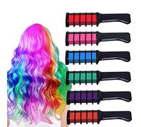 Kyerivs Hair Chalk Comb 6 Pcs Temporary Washable Hair Coloring for Girls Kids Women Cosplay Halloween Carnival Birthday Party Gifts for Girls Boys