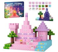 KYEVIS Advent Calendar 2025, 24-Day Magnetic Building Blocks Set with Princess Unicorn and Magic Castle, 82 PCS Christmas Holiday Countdown Toys Gift for Girls Kids