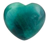 KYEYGWO 1.7" Green Fluorite Heart Shaped Worry Stone for Stress Relief