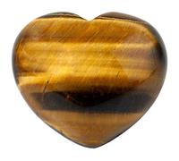 KYEYGWO 1.7" Tiger Eye's Stone Heart Shaped Worry Stone for Stress Relief