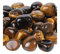 KYEYGWO 1 LB Tiger's Eye Tumbled Stones Bulk for Crafts Vase Filler | Natural Polished Gemstones, Garden Decor, Crystals and Healing Stones for Meditation, Crystal Grids & Wiccan & Witch Supplies