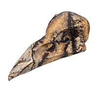 KYEYGWO 2.95" Carved Crystal Raven Head Skull Statue Ornament for Home