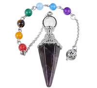 KYEYGWO 7 Chakra Crystal Pendulum for Dowsing Divination Healing