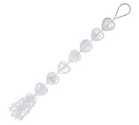 KYEYGWO 7 Chakra Heart Crystal Stone Hanging Ornament for Car Window, Rock Crystal Tumbled Gemstones Feng Shui Ornament for Chakra Healing, Protection, Yoga Meditation, Good Luck