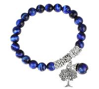 KYEYGWO 8mm Tree of Life Chakra Bracelet, Reiki Healing Balancing Lucky Charm Stretch Stone Beads Bracelet for Unisex