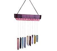 KYEYGWO Agate Sliced Geode Wind Chime Sun Catcher Crystal Stone for Indoor Outdoor Home Garden Decoration
