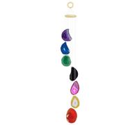 KYEYGWO Agate Sliced Geode Wind Chime Sun Catcher Crystal Stone for Indoor Outdoor Home Garden Decoration