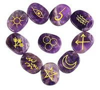 KYEYGWO Amethyst Elder Futhark Rune Set for Spiritual Guidance