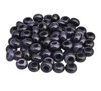 KYEYGWO Blue Sand Stone Large Hole Polished Stone Loose Beads for Jewelry Making, Rondelle Gemstone Beads for European Charm Bracelet, Pack of 20