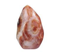 KYEYGWO Carnelian Crystal Obelisk Tower for Shelf Desk Decor, Flame Shaped Crystals and Healing Stones for Positive Energy 0.88-1.10 LBS