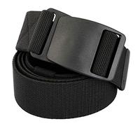 KYEYGWO Casual Belts for Men Woman, Solid Color Web Belt Waistband with Plastic Buckle, Black