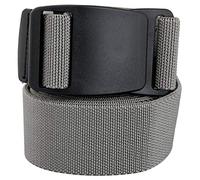 KYEYGWO Casual Belts for Men Woman, Solid Color Web Belt Waistband with Plastic Buckle, Grey