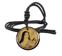 KYEYGWO Catholic Holy Crystal Necklace for Men Women | Adjustable Nylon Cord, Holy Religious Necklace, Church Faith Prayer Jewelry, Christian Baptism Confirmation Gift for Believer