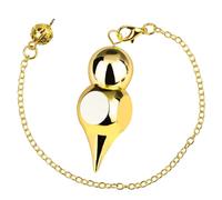 KYEYGWO Copper Metal Pendulums for Dowsing, Gourd Shape Pendant Gold Pendulum Spiritual Divination Tools for Scrying Witch