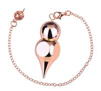 KYEYGWO Copper Metal Pendulums for Dowsing, Gourd Shape Pendant Rose Gold Pendulum Spiritual Divination Tools for Scrying Witch