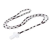 KYEYGWO Crystal Cross Pendant for Men Women, Rosary Pendant Religious Jewellery Holy Religious Prayer Catholic Prayer Necklace Amulet, Rock Crystal