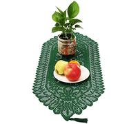 KYEYGWO Green Floral Hollow Lace Table Runners for Wedding Receptions